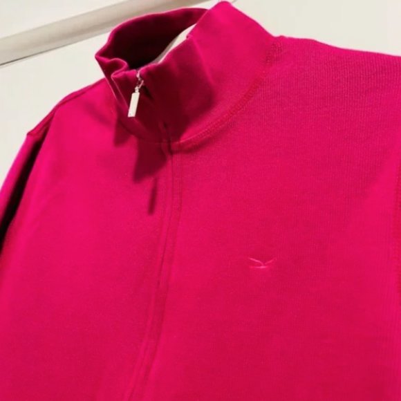 Faconnable Sweater Zipped Cardigan Jacket Deep Pink SZ SMALL NEW! - Picture 8 of 16